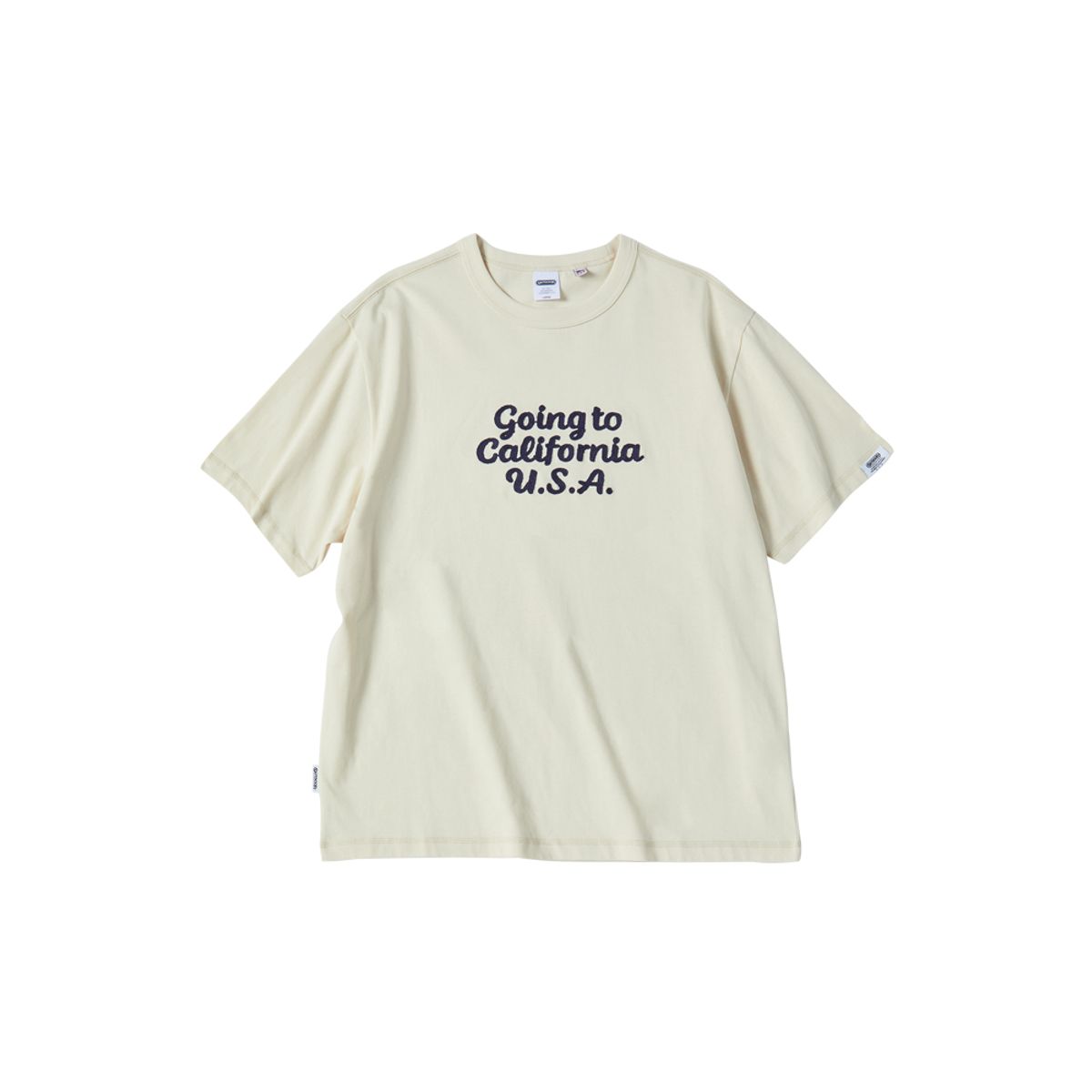 아웃도어 프로덕츠(OUTDOOR PRODUCTS) 체인 스티치 티셔츠 (크림)