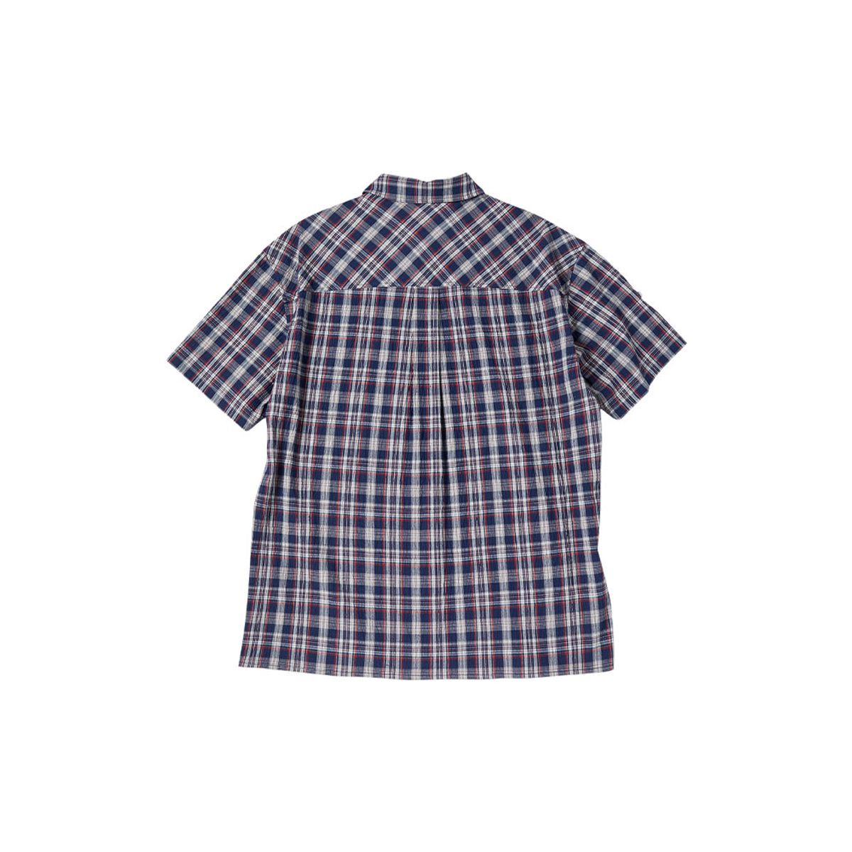 아웃도어 프로덕츠(OUTDOOR PRODUCTS) 체크 하프 슬리브 셔츠 (네이비)