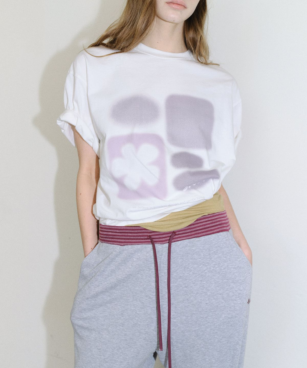 엔오르(EN OR) [CORE] SMUDGE GRAPHIC T-SHIRT - WHITE