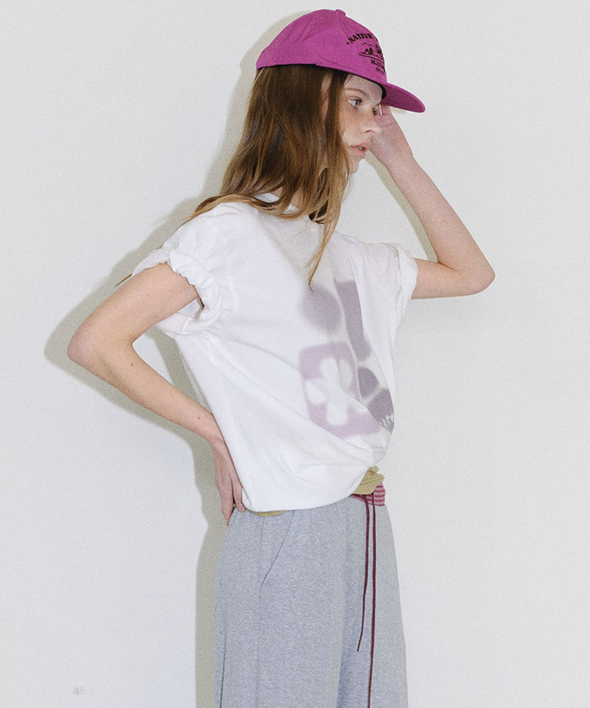 엔오르(EN OR) [CORE] SMUDGE GRAPHIC T-SHIRT - WHITE