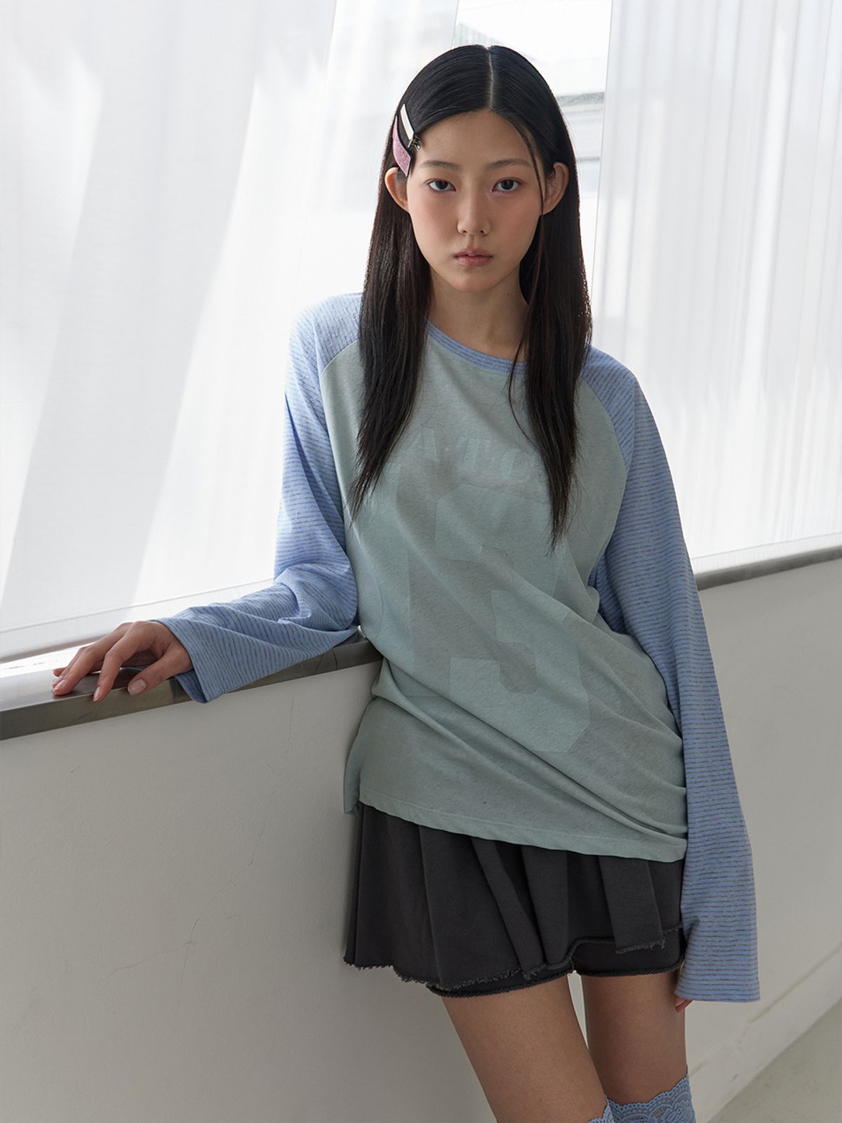 어펙션(AFFECTION) Match Raglan T-shirt (Mint)