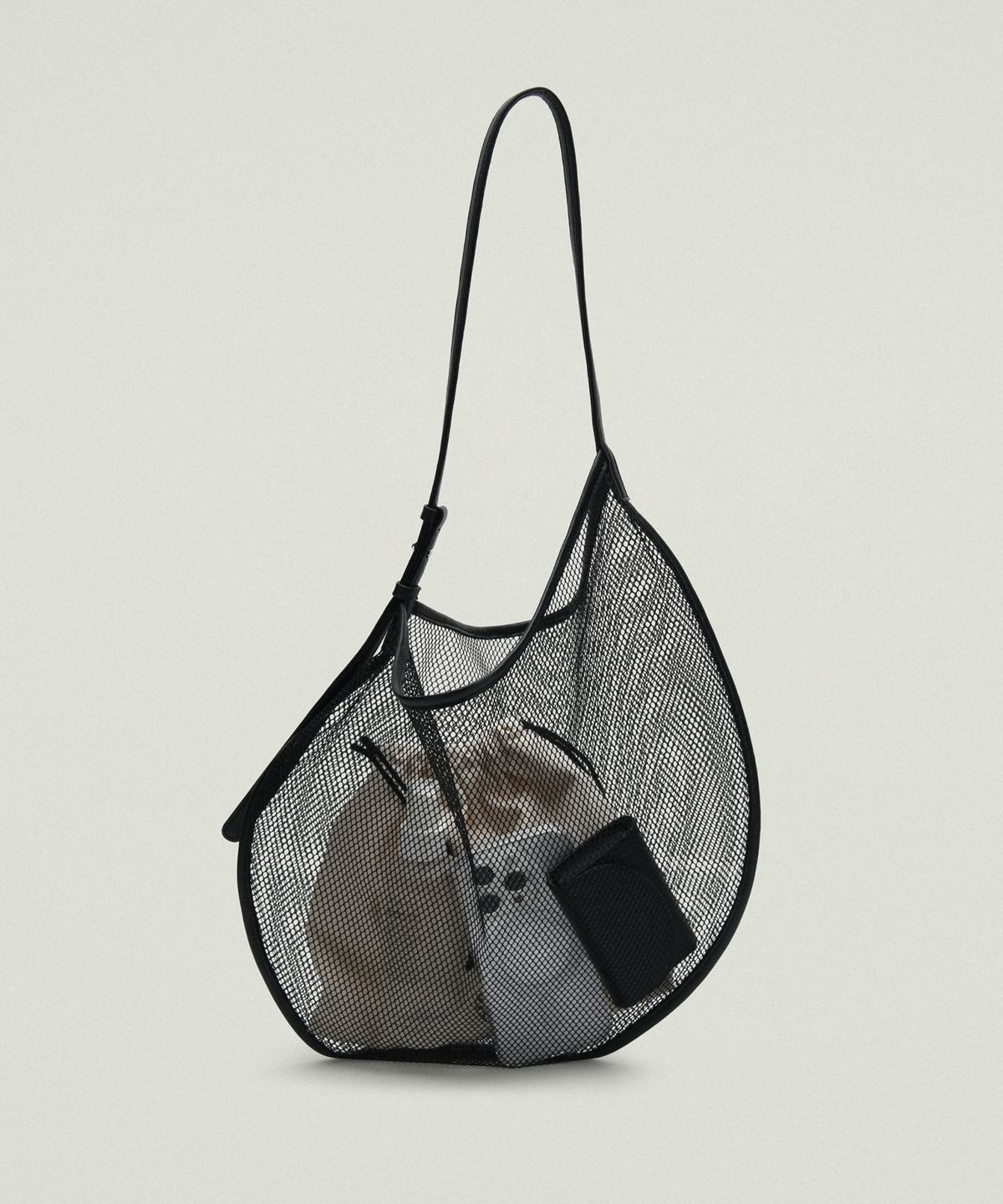 조에뜨(ZOEET) PEBBLE SHOULDER MESH BAG (MIDNIGHT)
