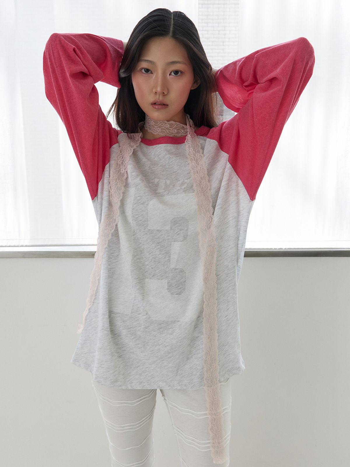 어펙션(AFFECTION) Match Raglan T-shirt (Pink)