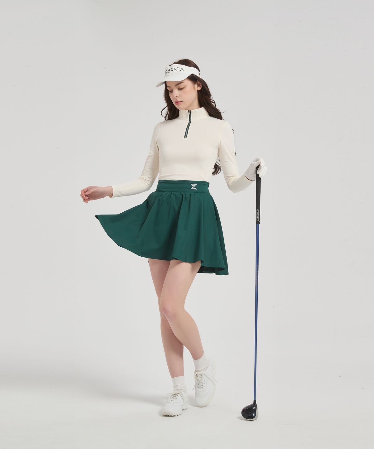 이파르카(E.PARCA) 파인트리 하이웨이스트 플레어 스커트