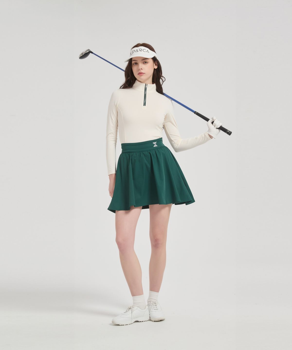 이파르카(E.PARCA) 파인트리 하이웨이스트 플레어 스커트