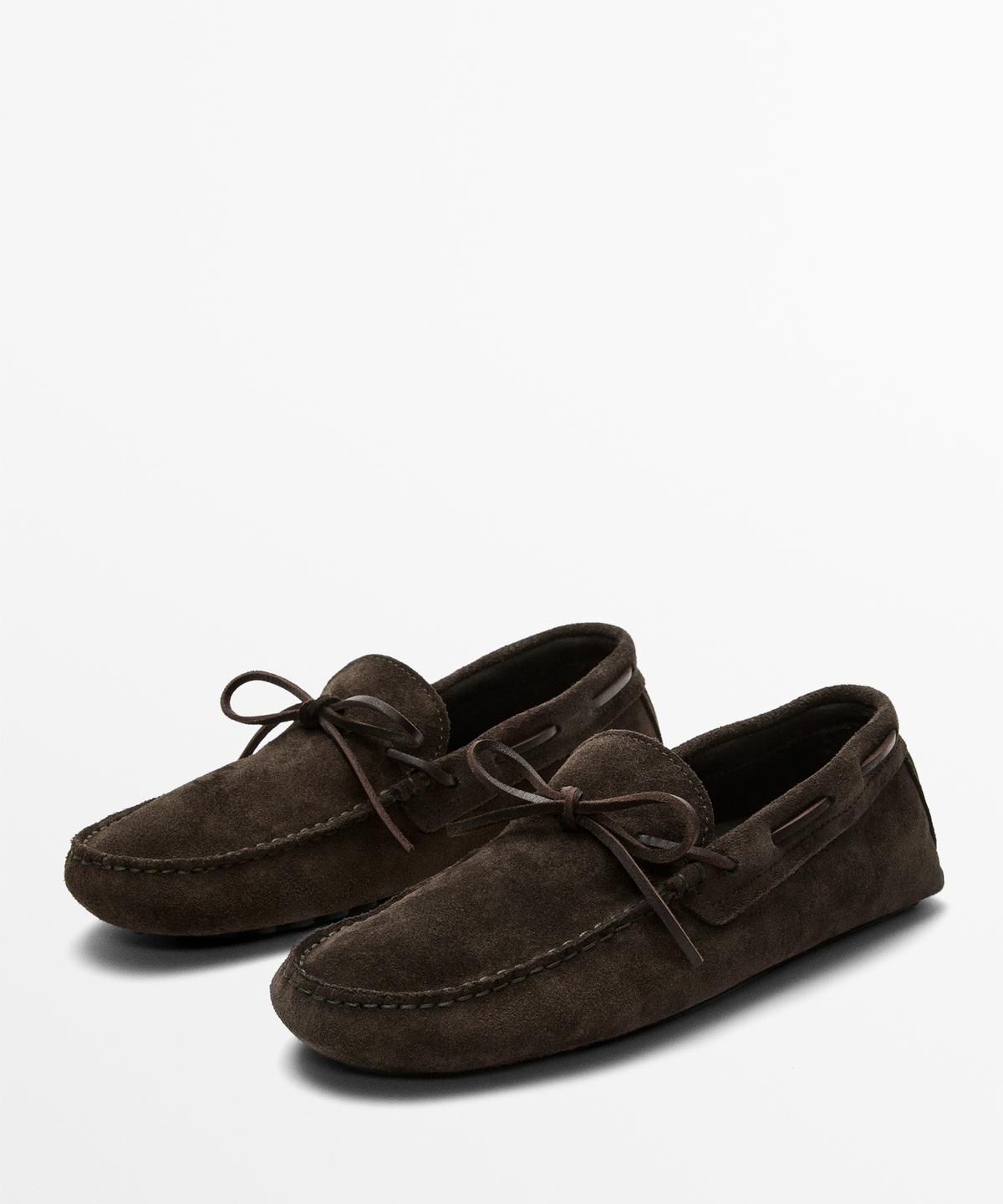마시모두띠(MASSIMO DUTTI) 지오와 가죽 레이스 로퍼