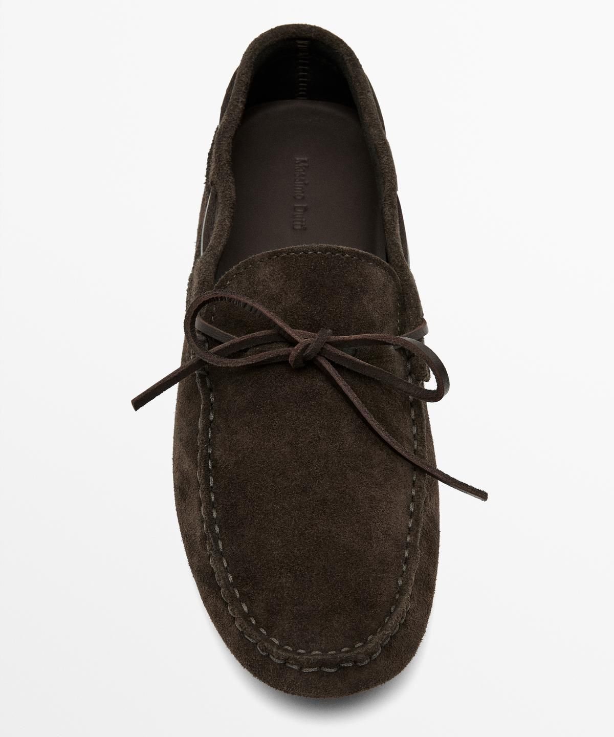 마시모두띠(MASSIMO DUTTI) 지오와 가죽 레이스 로퍼