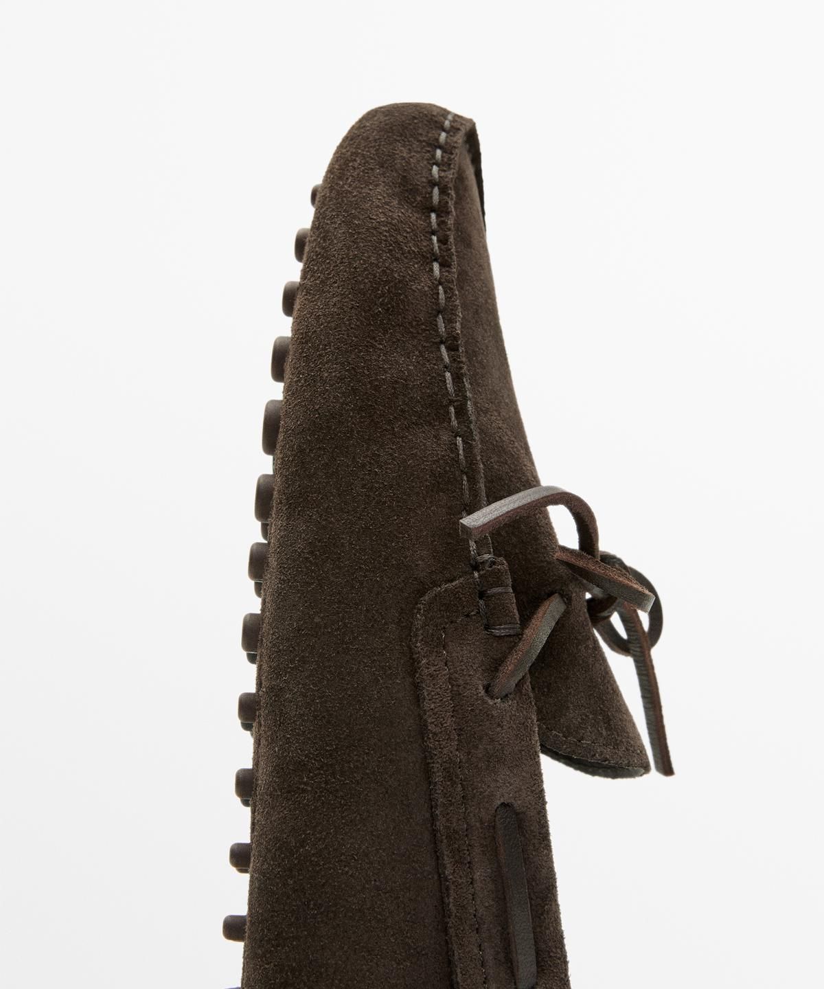 마시모두띠(MASSIMO DUTTI) 지오와 가죽 레이스 로퍼