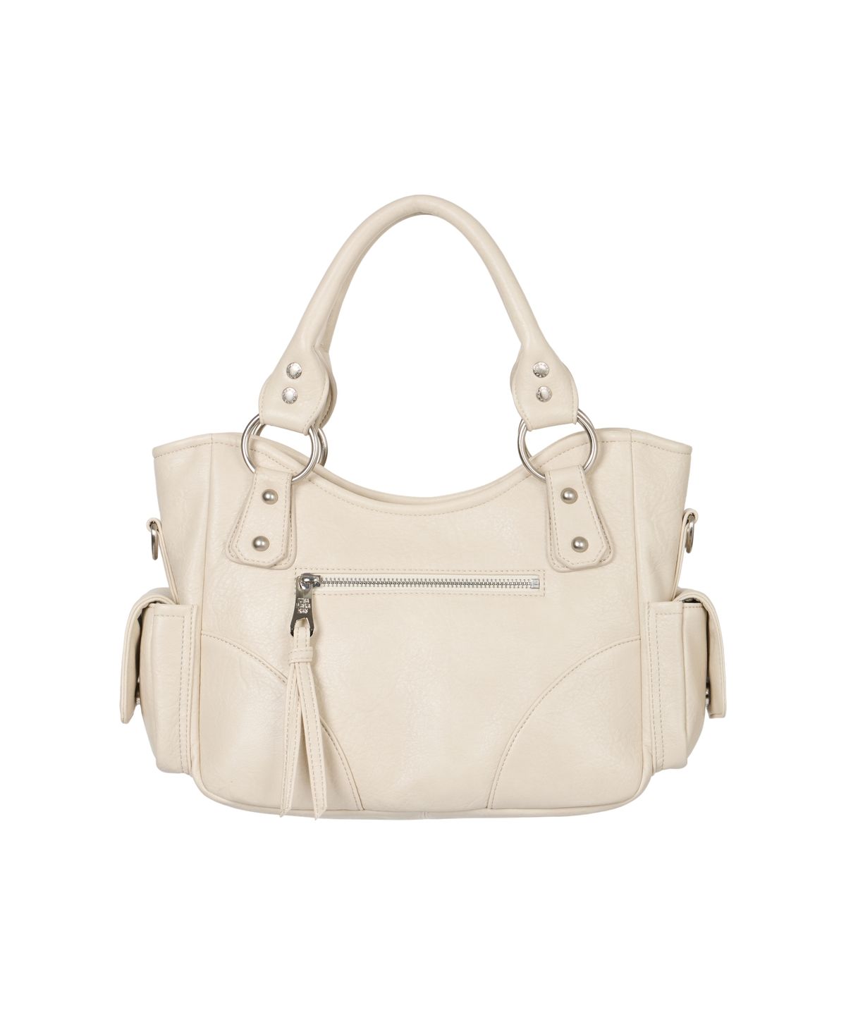 이우가마카라스(IUGAMAKARAS) Studded Leather Mini Shoulder Bag (Cream)