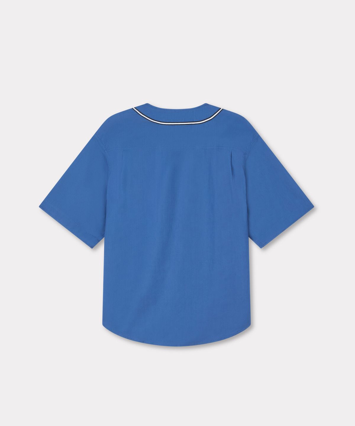 겐조(KENZO) 남성 보케 플라워 2.0 베이스볼 블루 반팔 셔츠_K265AMI502NYX