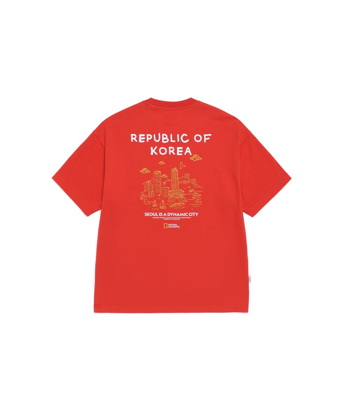 내셔널지오그래픽(NATIONALGEOGRAPHIC) N262UTS922 [ROK] 다이나믹 시티 그래픽 반팔 티셔츠 RED