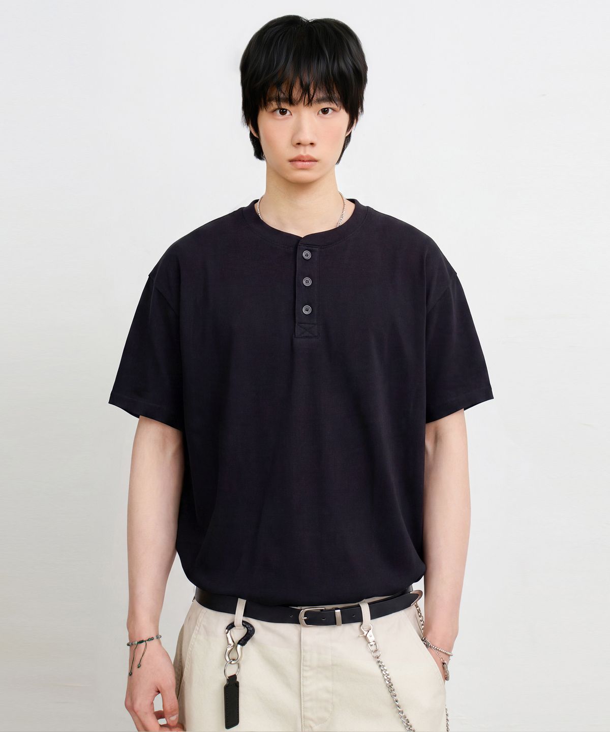 디미트리블랙(DIMITRI BLACK) [10주년기획] ⓒ 모두의 수소봉제 반팔 티셔츠 (COOLMAX® 원단)_헨리넥 5 COLOR