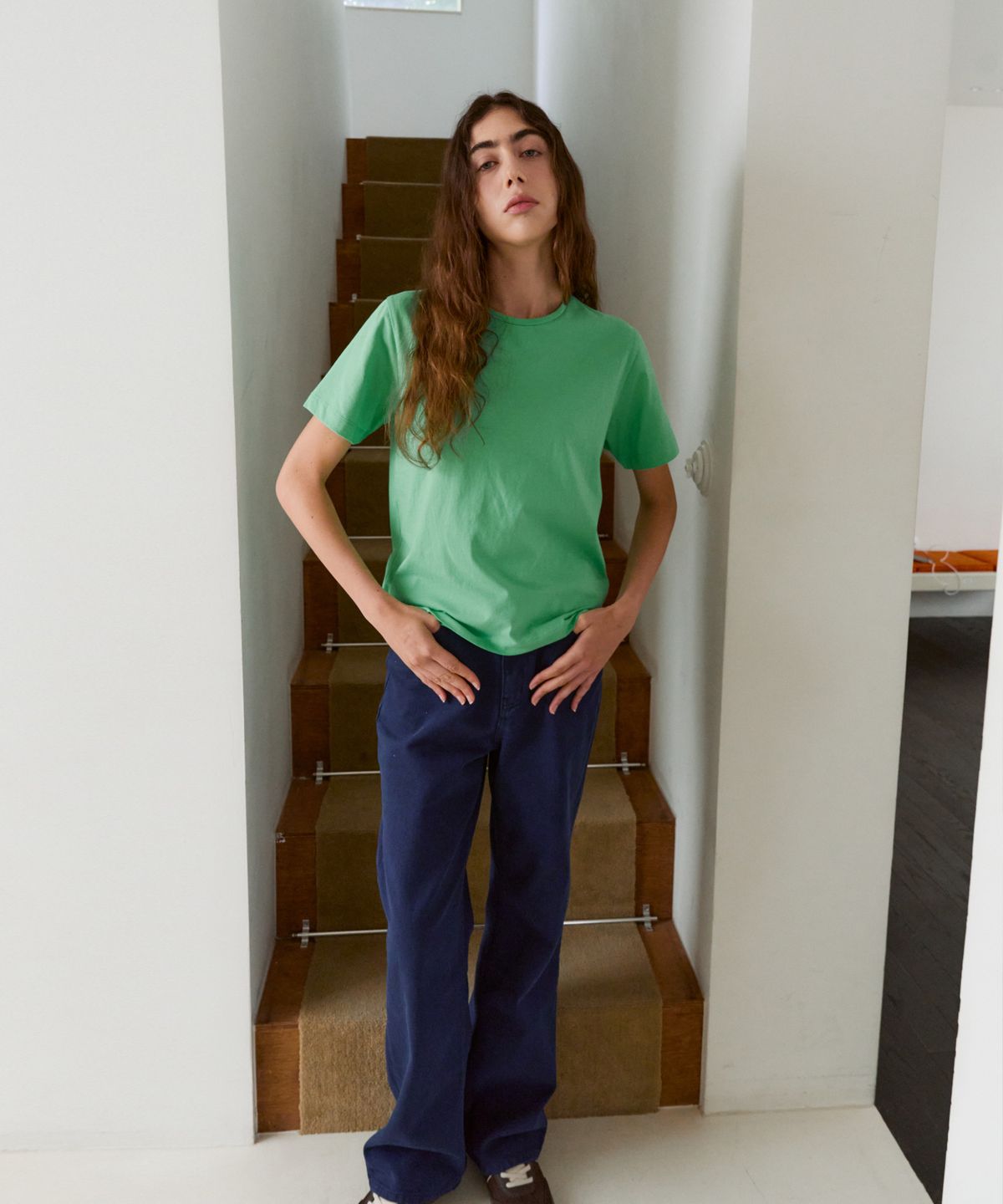 38컴온커먼(38COMEONCOMMON) Regular Light Cotton T-Shirts (Green Mint)