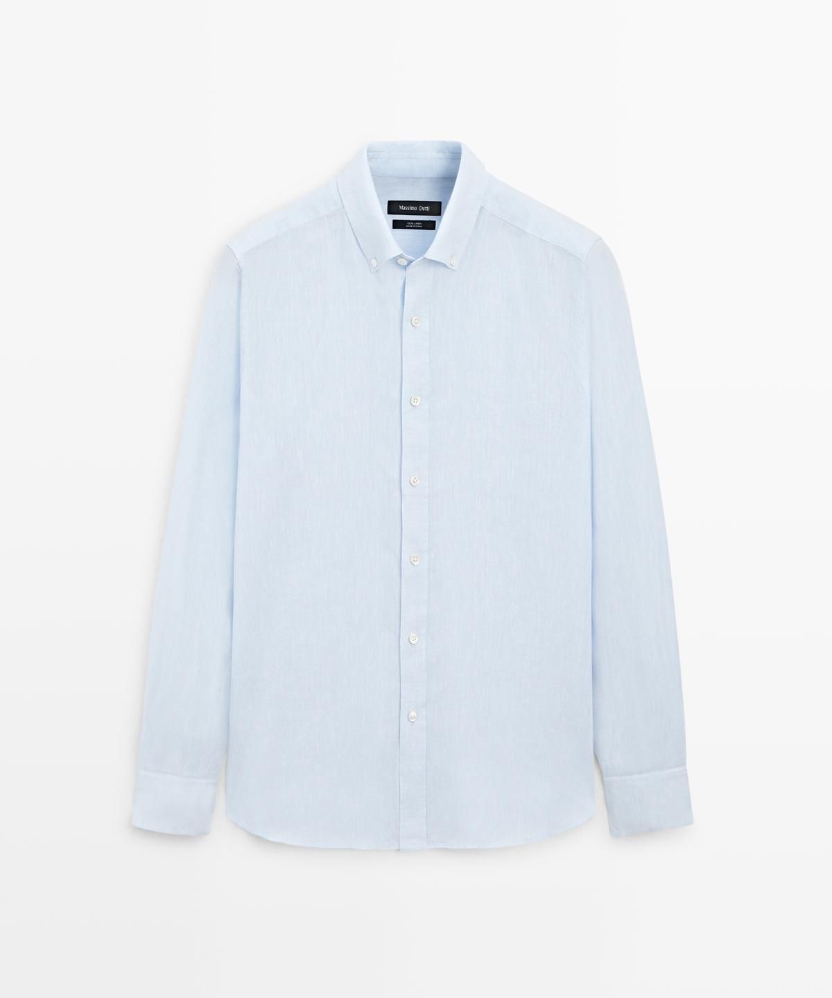 마시모두띠(MASSIMO DUTTI) 100% 린넨 레귤러 핏 셔츠
