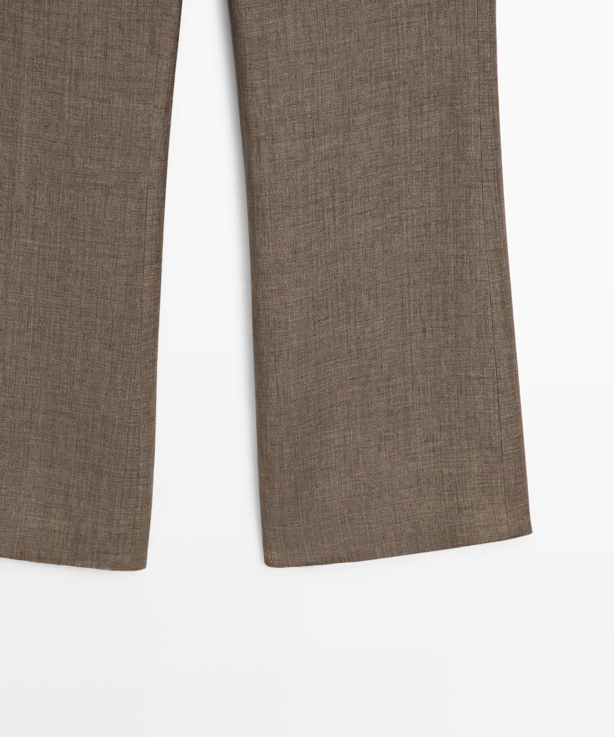 마시모두띠(MASSIMO DUTTI) 린넨 크롭 킥 플레어 팬츠
