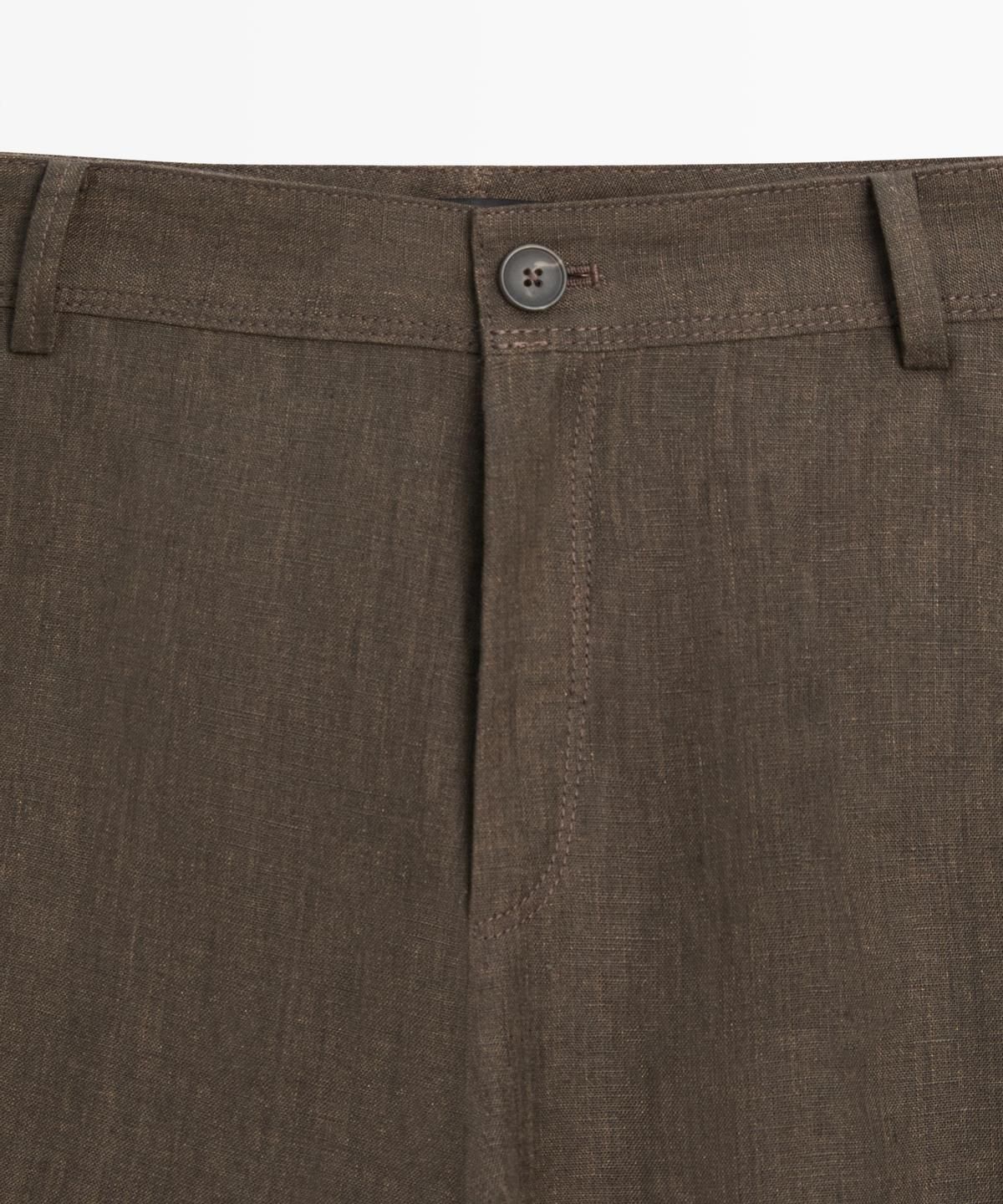 마시모두띠(MASSIMO DUTTI) 린넨 크롭 킥 플레어 팬츠