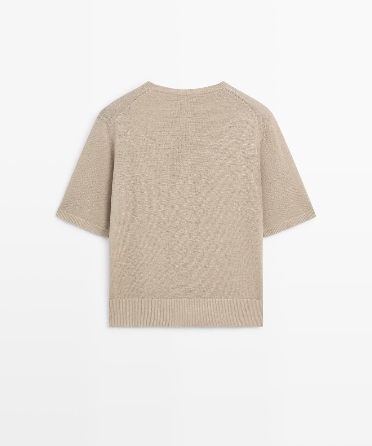 마시모두띠(MASSIMO DUTTI) 린넨 블렌드 반팔 가디건