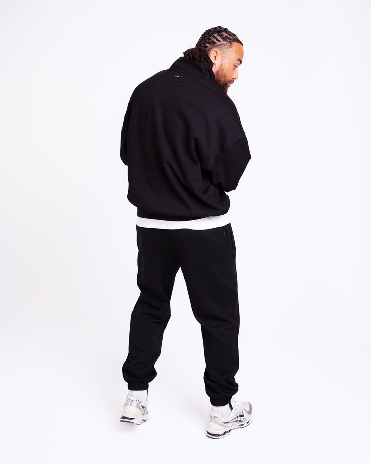 복스로(BOXRAW) 이스트 스트리트 1/4 집업 스웻셔츠 - 남성 M BXRW-U-ESQZ [블랙]