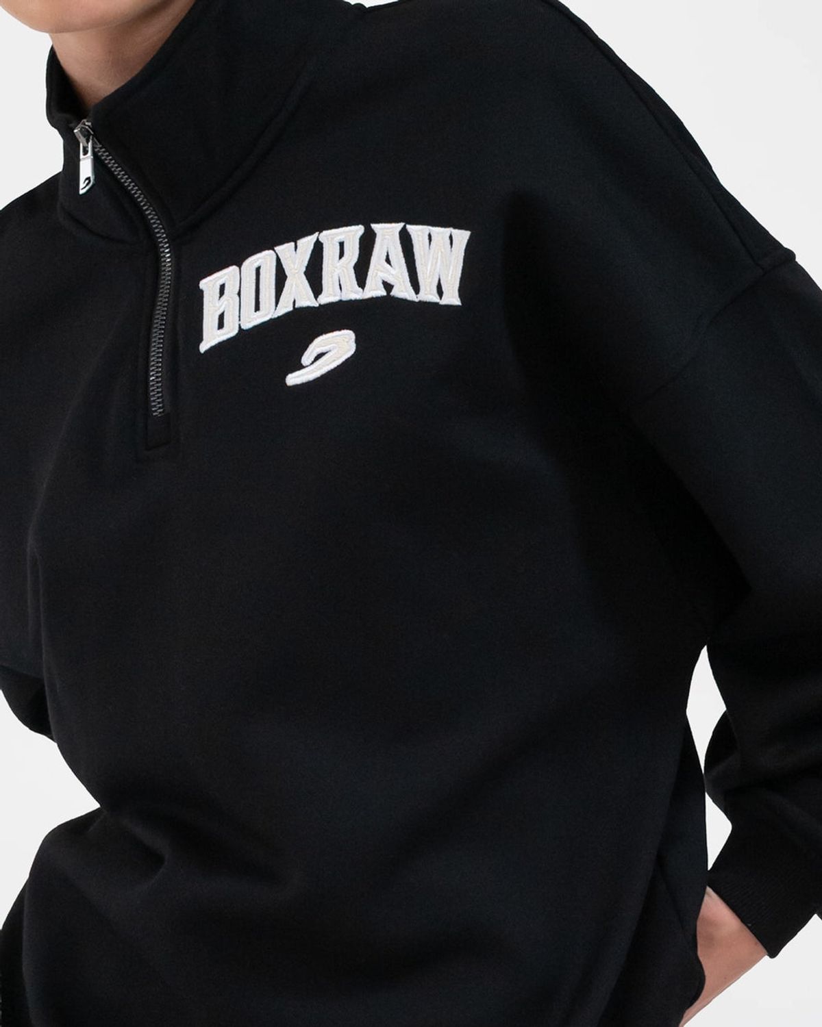 복스로(BOXRAW) 이스트 스트리트 1/4 집업 스웻셔츠 - 여성 W BXRW-U-ESQZ-W [블랙]