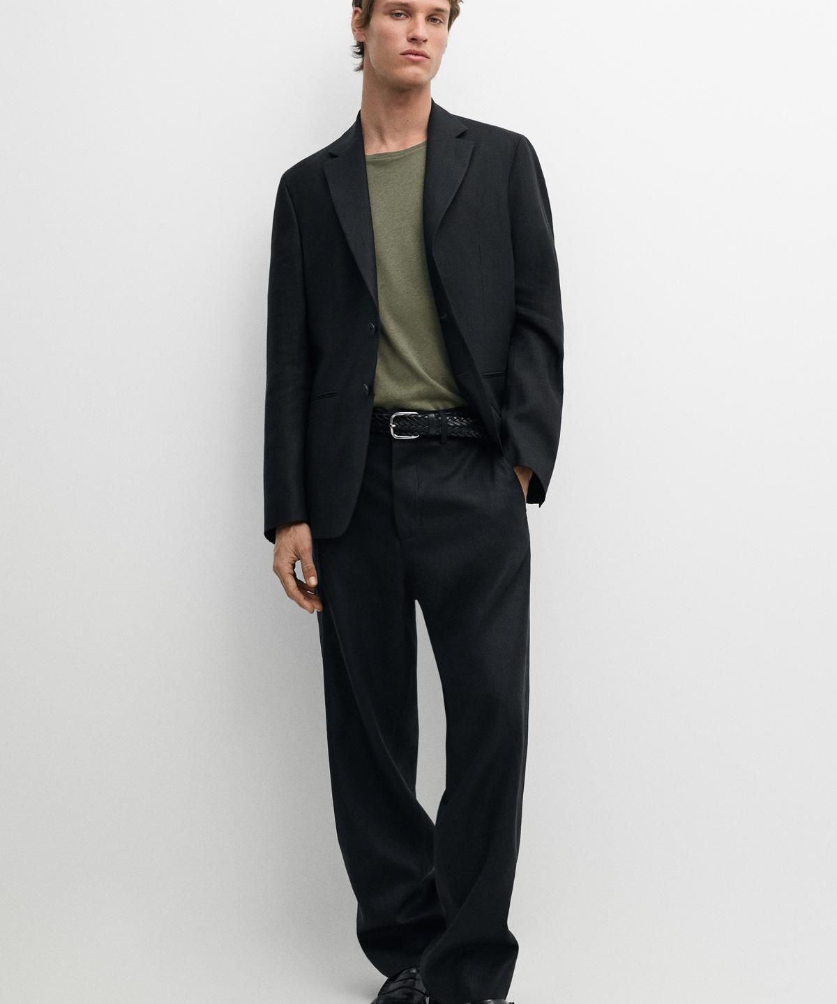 마시모두띠(MASSIMO DUTTI) 100% 린넨 테일러링 수트 블레이저