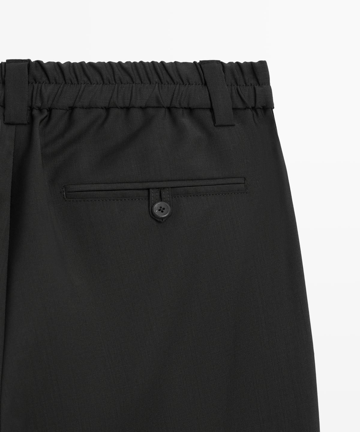 마시모두띠(MASSIMO DUTTI) 릴랙스 핏 핀턱 쿨 울 팬츠