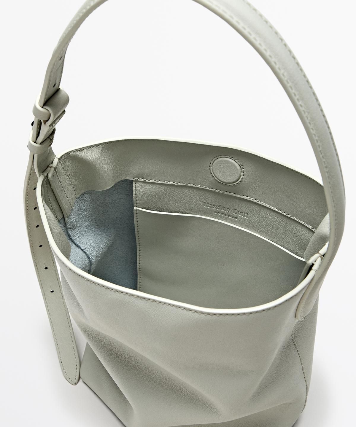 마시모두띠(MASSIMO DUTTI) 나파 가죽 미니 버킷 백