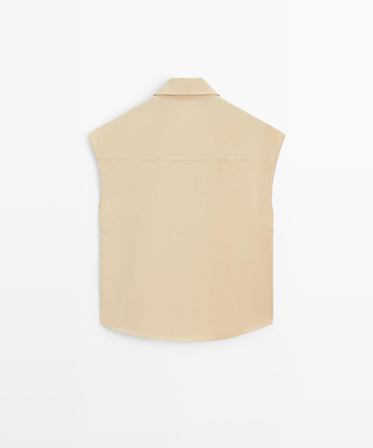 마시모두띠(MASSIMO DUTTI) 스냅 버튼 반팔 셔츠