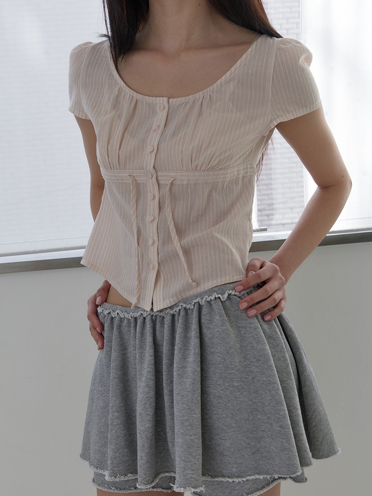 어펙션(AFFECTION) Ivy Blouse (Pink)