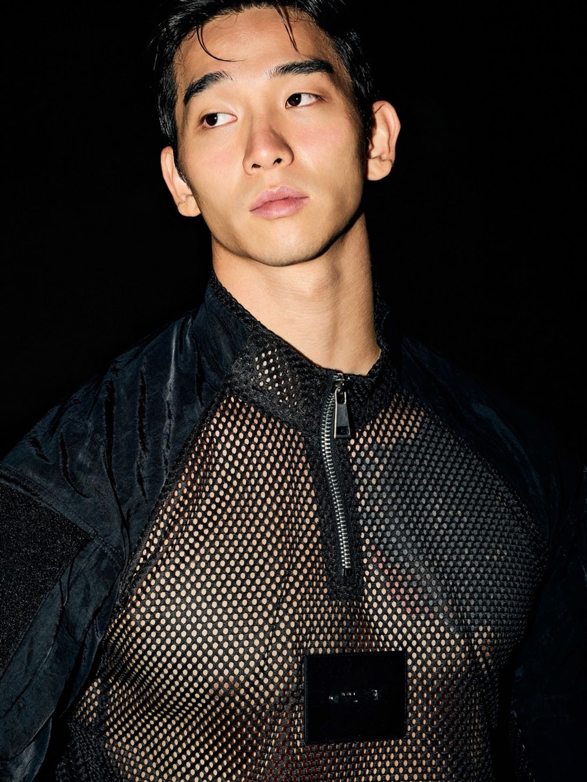 아웃오브(OUTOF) Balck Mesh Combat Shirt