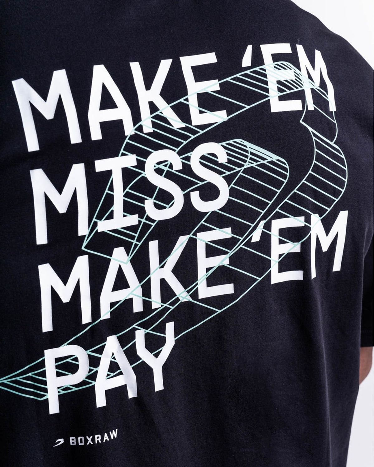 복스로(BOXRAW) Make Em Miss 오버사이즈 티셔츠 - 남성 M BXRW-MEMOT