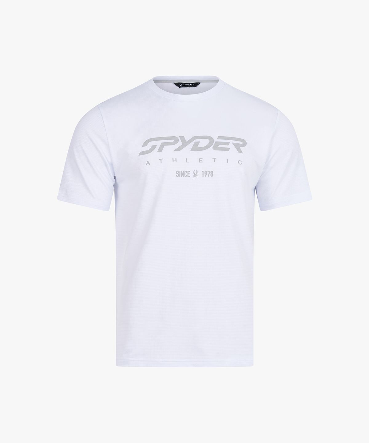스파이더(SPYDER) 남성 컴포텍 쿨 퍼포먼스 텍스처 반팔 티셔츠 SPLMCNRS205MWHT