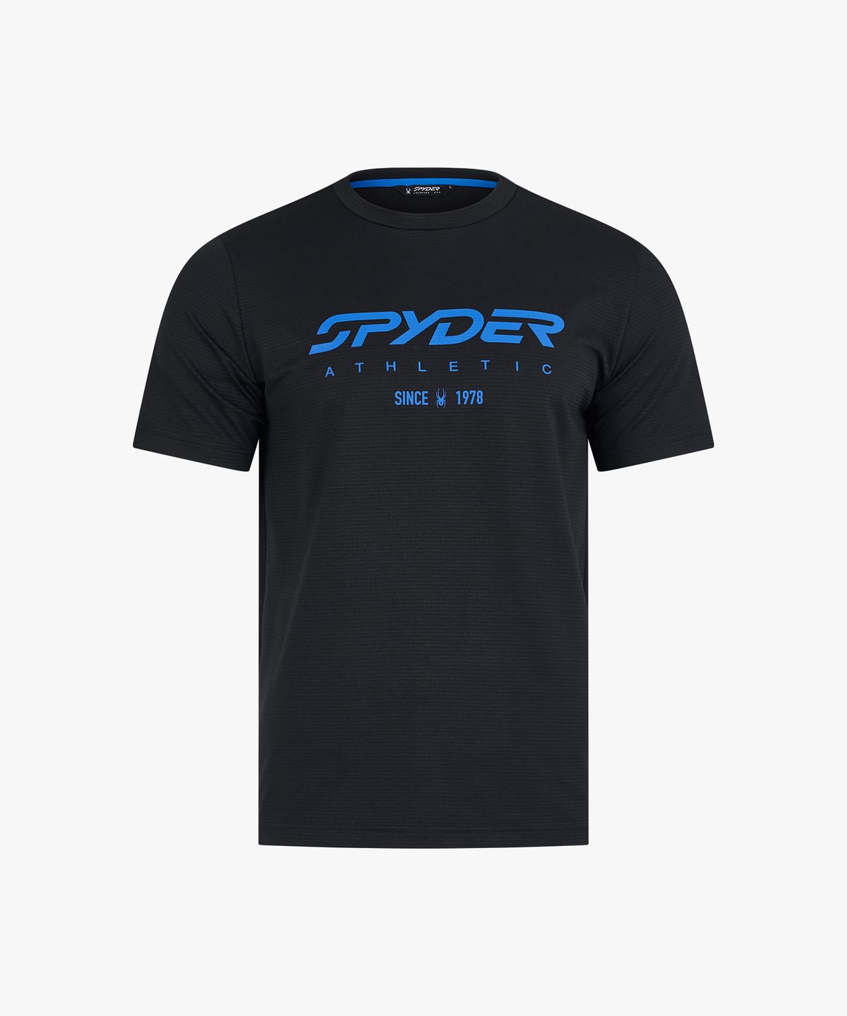 스파이더(SPYDER) 남성 컴포텍 쿨 퍼포먼스 텍스처 반팔 티셔츠 SPLMCNRS205MBLK