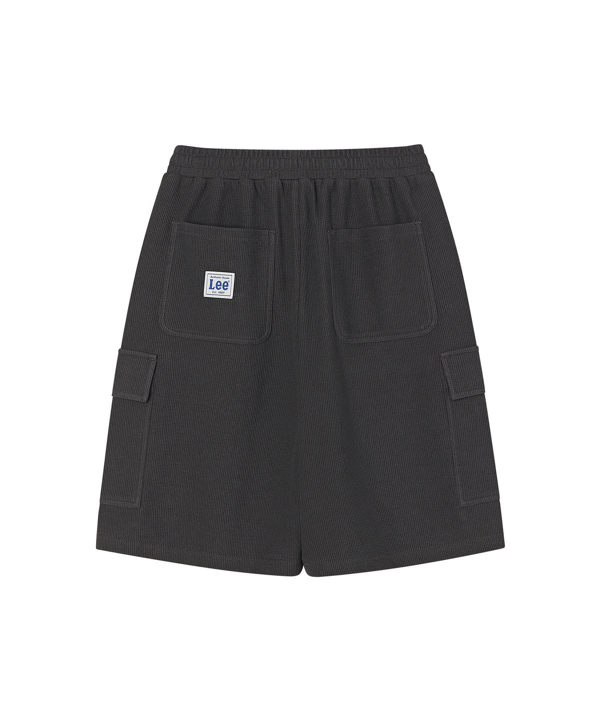 리 키즈(LEE KIDS) 카고 버뮤다 5부 와플저지팬츠 차콜 LK2602JP14CH