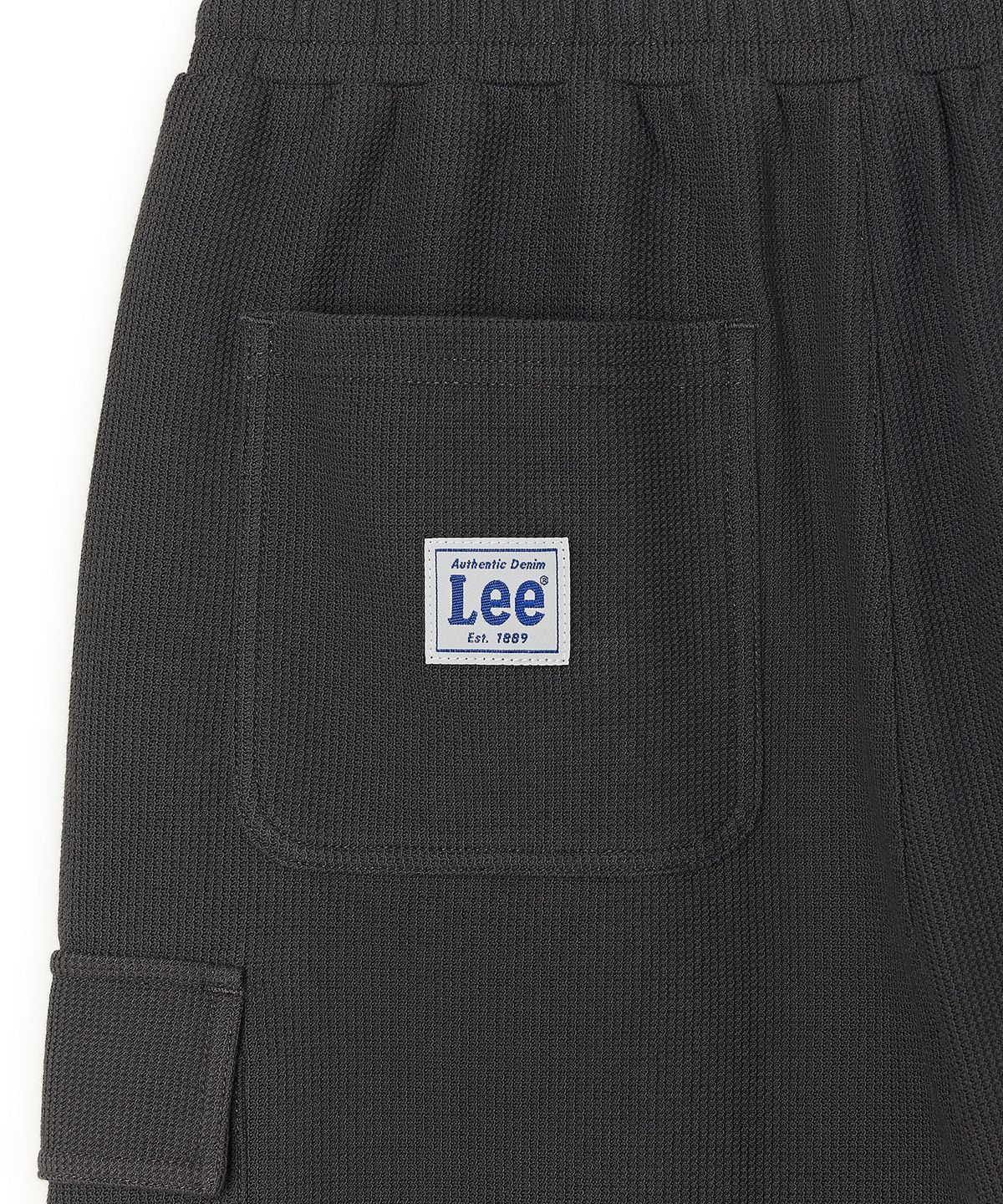 리 키즈(LEE KIDS) 카고 버뮤다 5부 와플저지팬츠 차콜 LK2602JP14CH