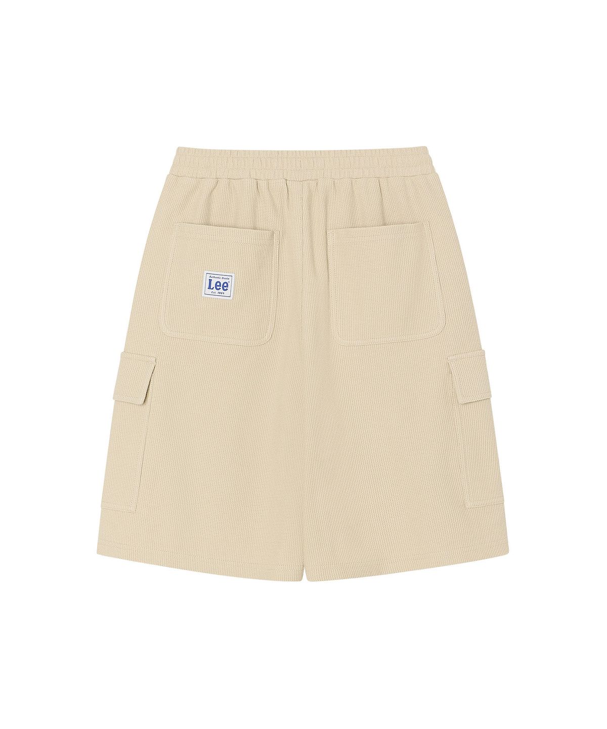리 키즈(LEE KIDS) 카고 버뮤다 5부 와플저지팬츠 베이지 LK2602JP14BE