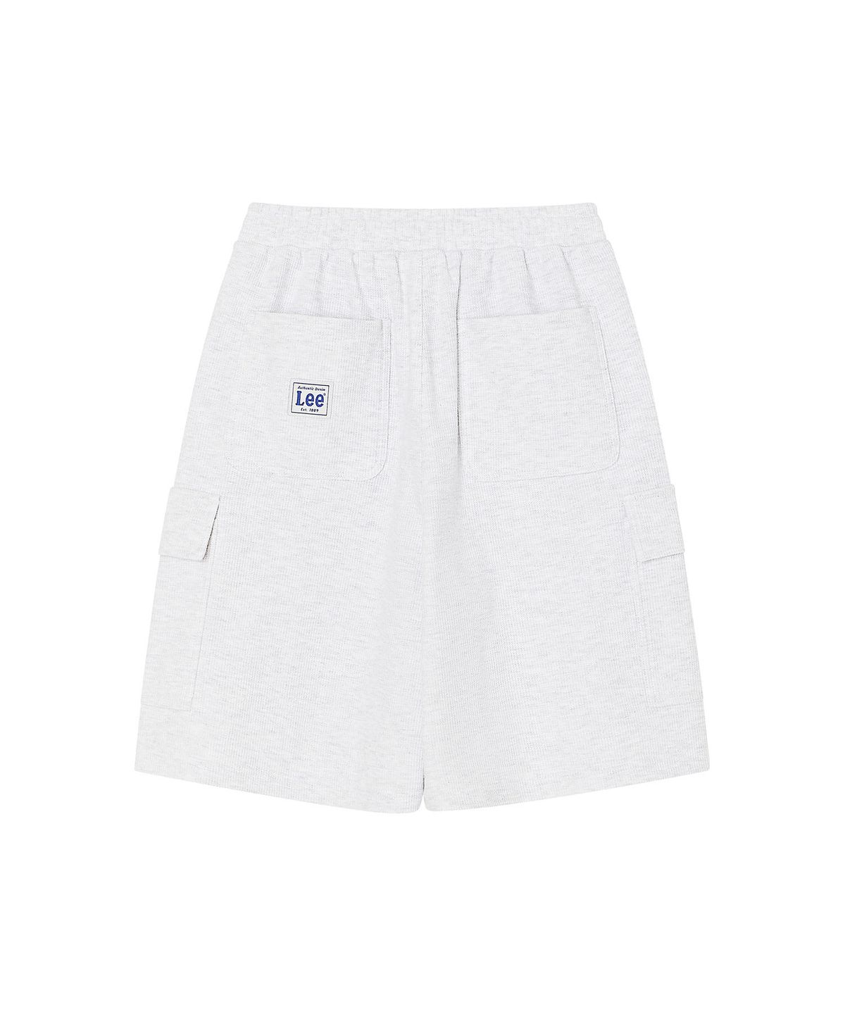 리 키즈(LEE KIDS) 카고 버뮤다 5부 와플저지팬츠 화이트멜란지 LK2602JP14WM
