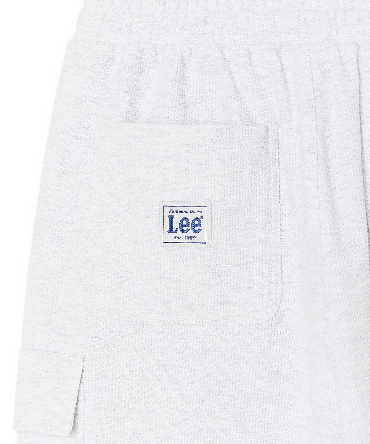 리 키즈(LEE KIDS) 카고 버뮤다 5부 와플저지팬츠 화이트멜란지 LK2602JP14WM