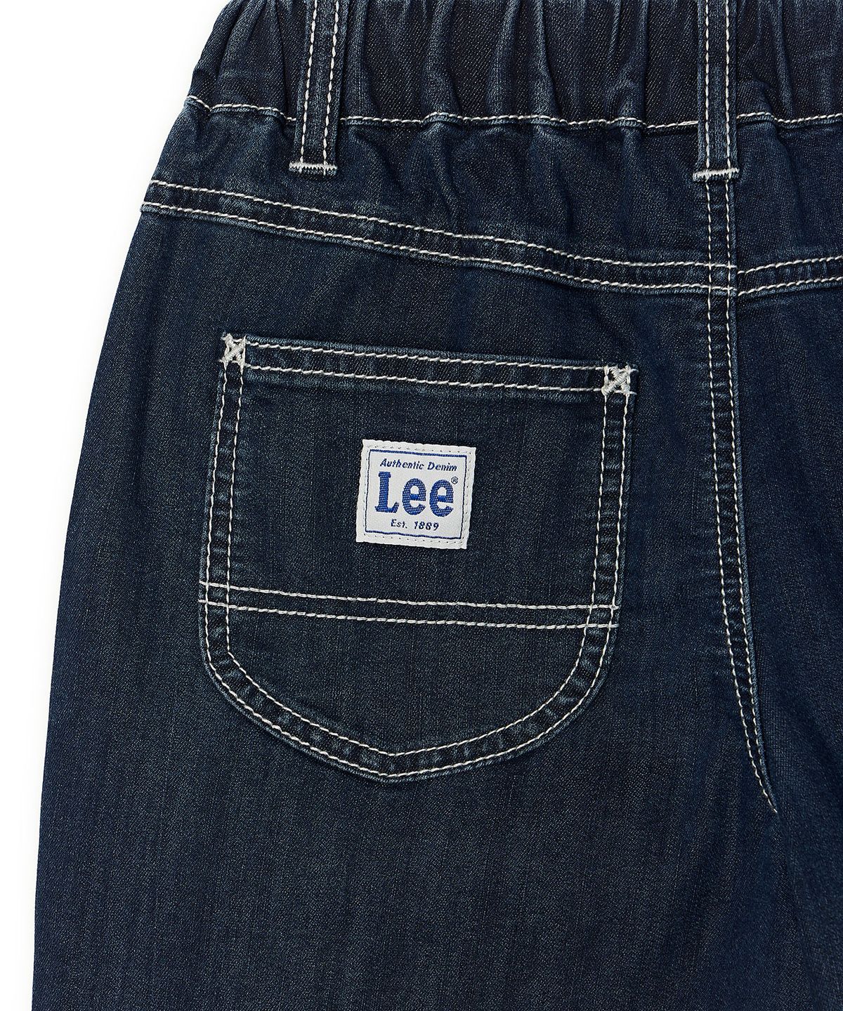 리 키즈(LEE KIDS) 스탠다드핏 4부 데님 팬츠 인디고 LK2602IS05IN