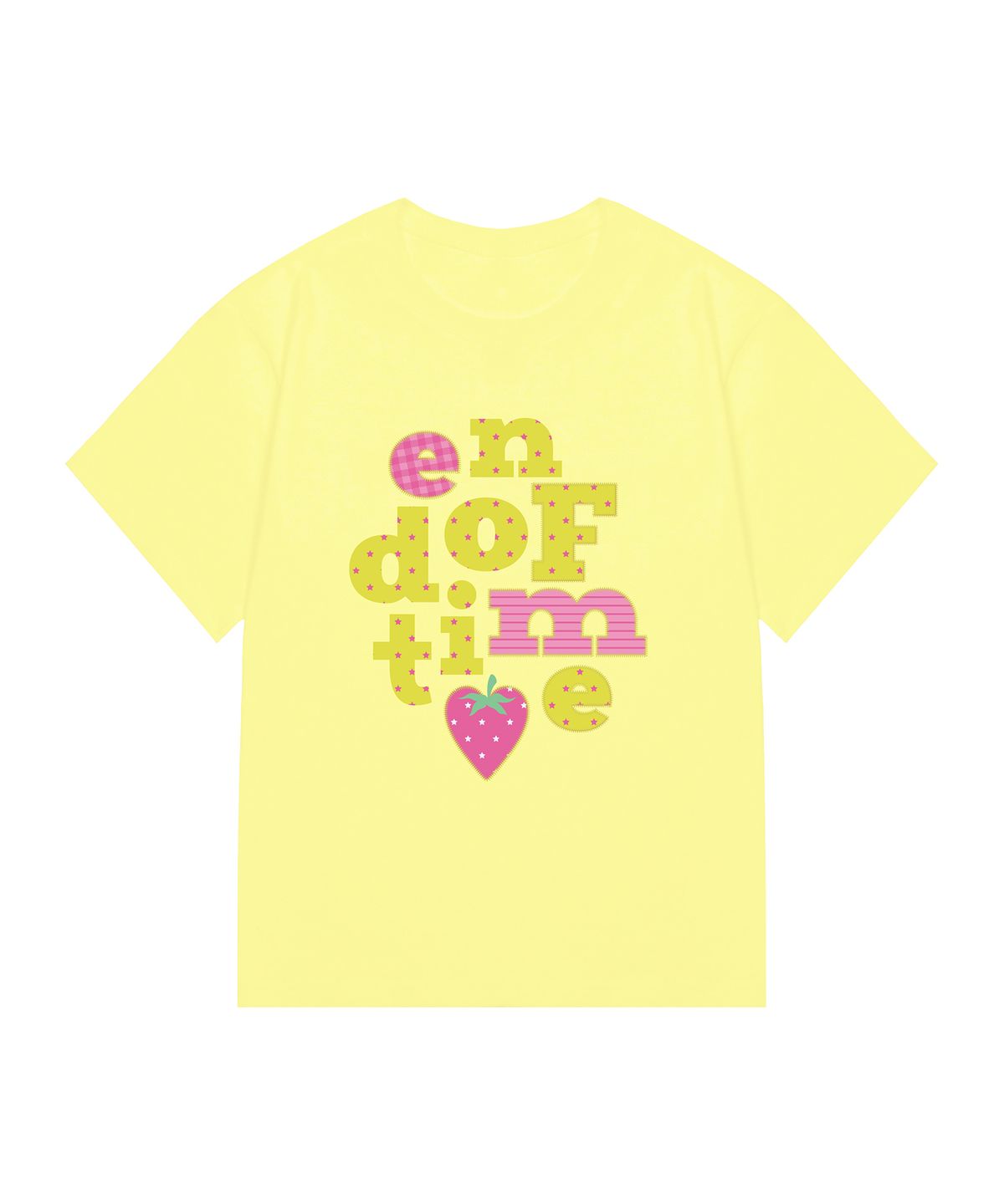 그레이버(GRAVER) [UNISEX]END OF TIME BERRY 슬림 반팔티_옐로우