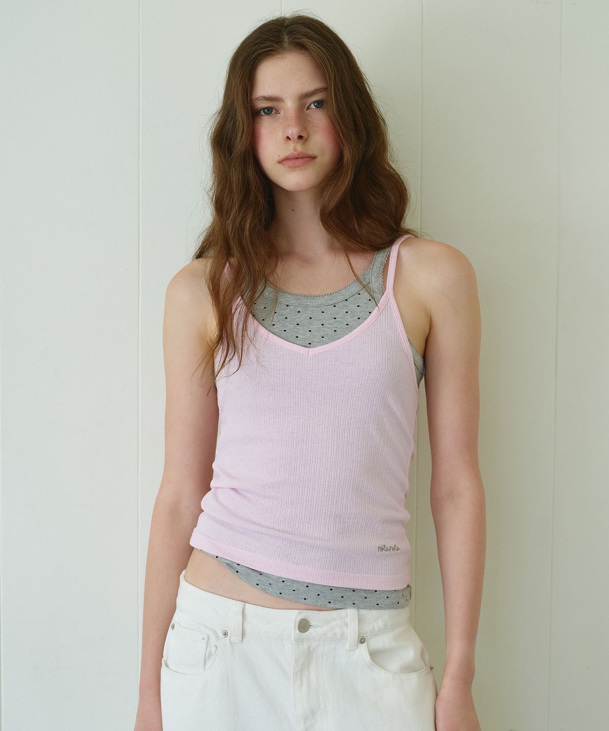 로라로라(ROLAROLA) LAYERED SLEEVELESS SET PK+GY