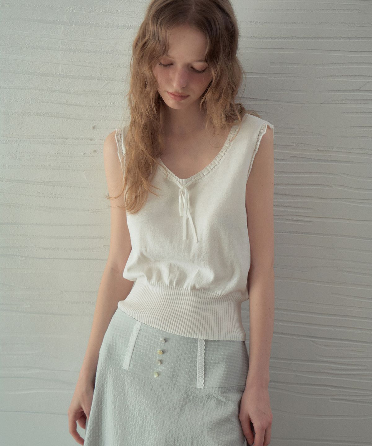 아우어노스텔지아(OURNOSTALGIA) Delia Sleeveless Knit_Ivory(OC26KN24)