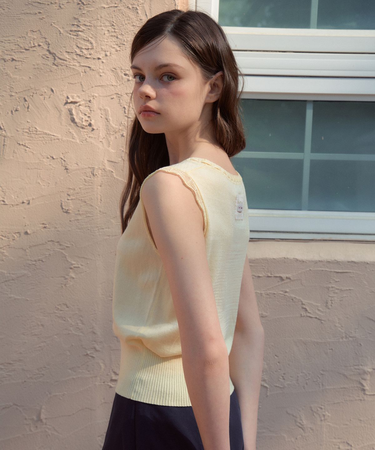아우어노스텔지아(OURNOSTALGIA) Delia Sleeveless Knit_Light Yellow(OC26KN24)