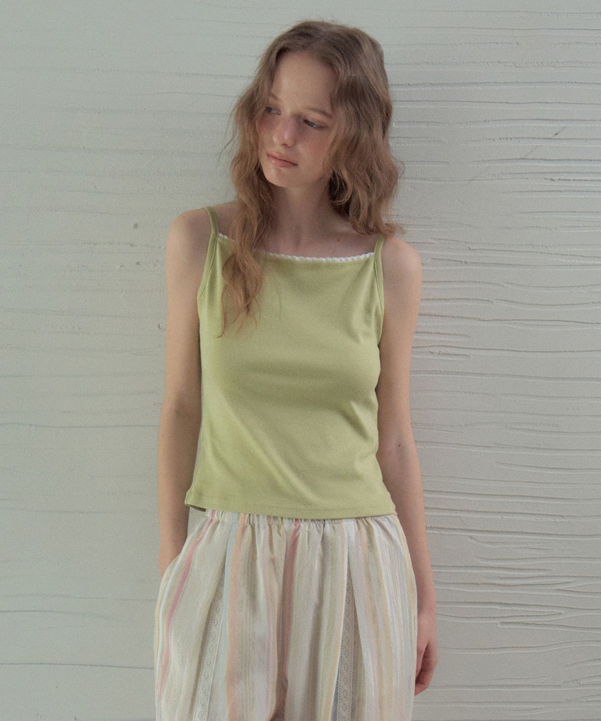 아우어노스텔지아(OURNOSTALGIA) Deli Lace Sleeveless T-Shirt_5COLOR(OB6TP08)