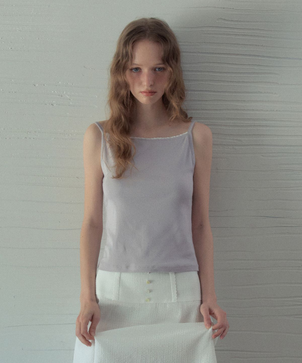아우어노스텔지아(OURNOSTALGIA) Deli Lace Sleeveless T-Shirt_5COLOR(OB6TP08)