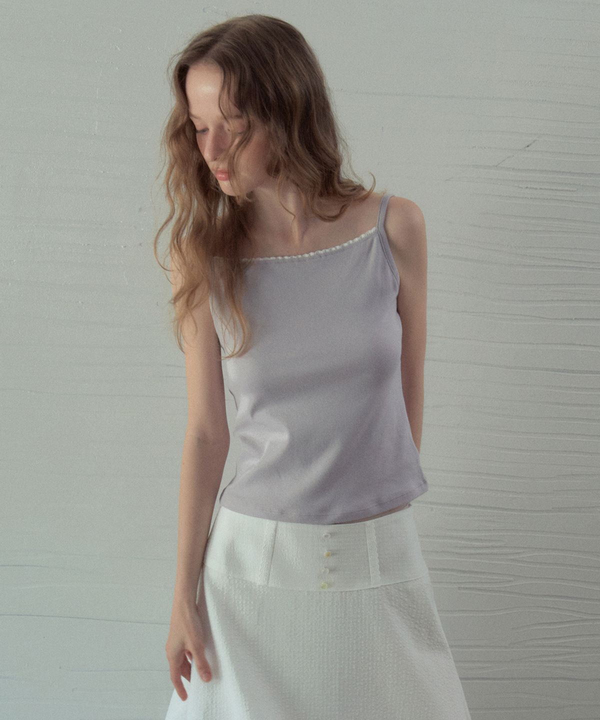 아우어노스텔지아(OURNOSTALGIA) Deli Lace Sleeveless T-Shirt_5COLOR(OB6TP08)
