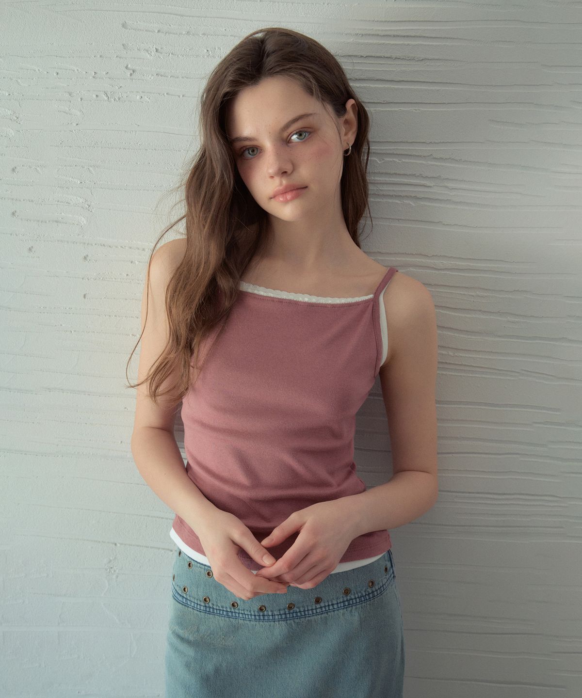 아우어노스텔지아(OURNOSTALGIA) Deli Lace Sleeveless T-Shirt_5COLOR(OB6TP08)