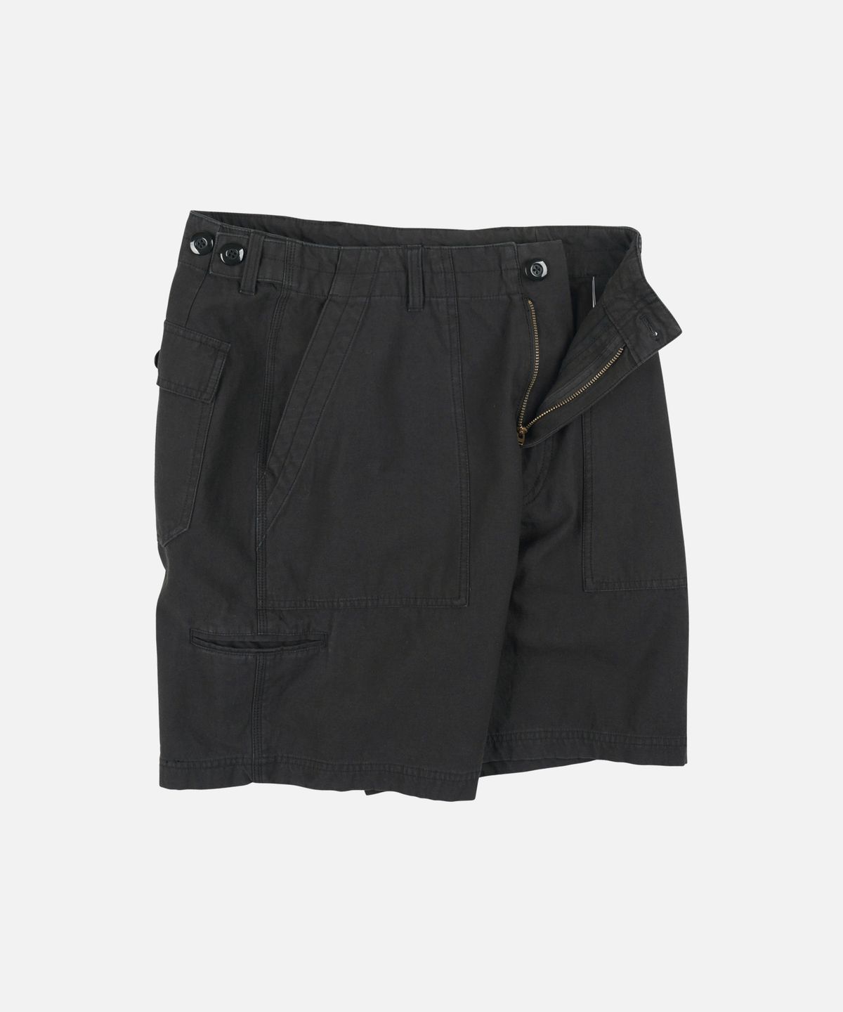 프리즘웍스(FRIZMWORKS) BACKSATIN ESSENTIAL FATIGUE SHORTS _ BLACK