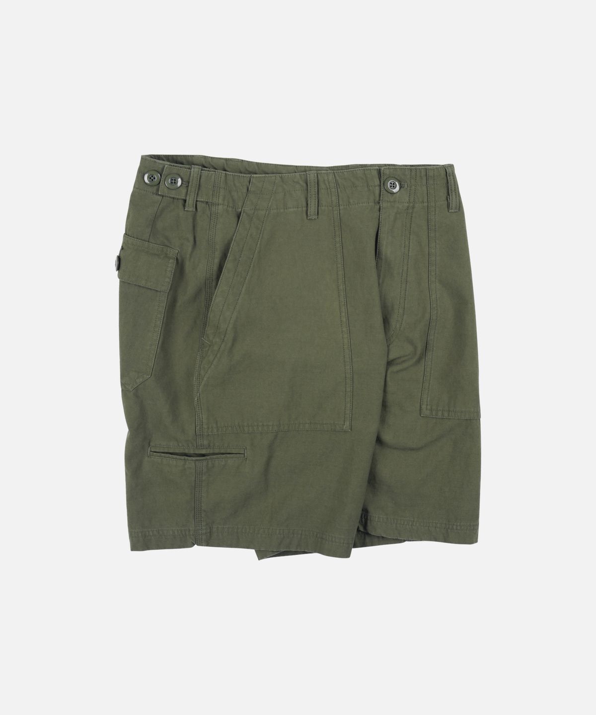 프리즘웍스(FRIZMWORKS) BACKSATIN ESSENTIAL FATIGUE SHORTS _ OLIVE