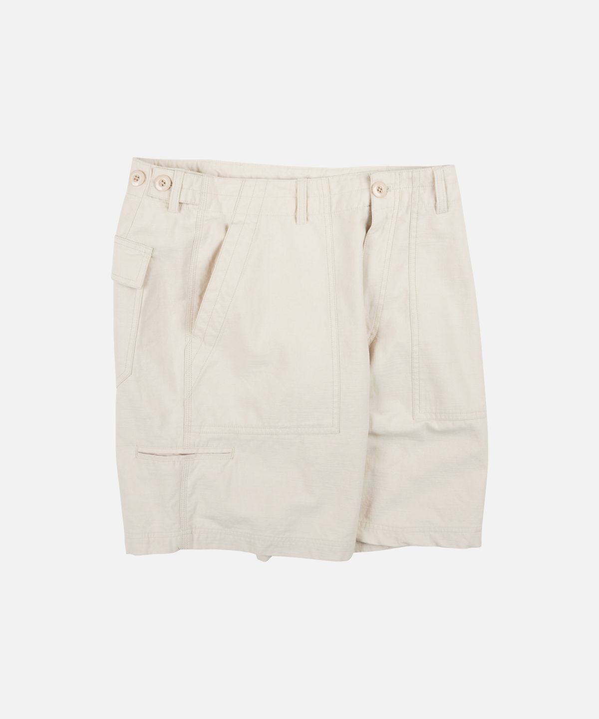 프리즘웍스(FRIZMWORKS) BACKSATIN ESSENTIAL FATIGUE SHORTS _ CREAM
