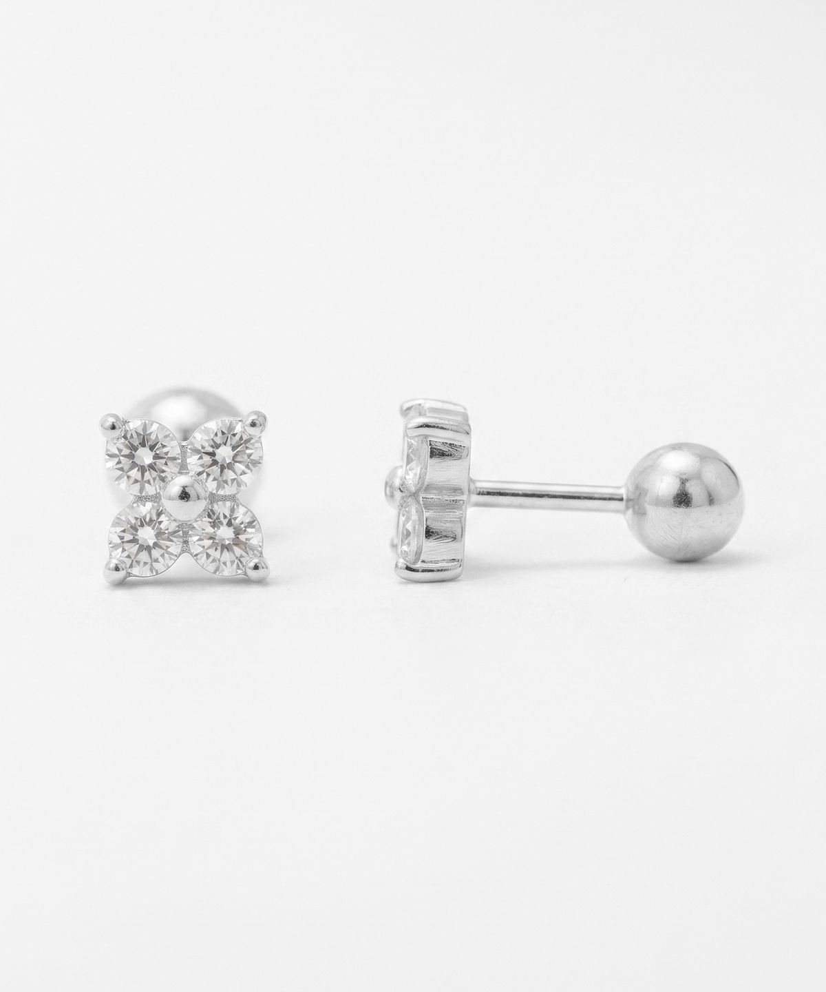 타티아나(TATIANA) (실버925) 미니 플라워 큐빅 피어싱 PE3302 (3타입)